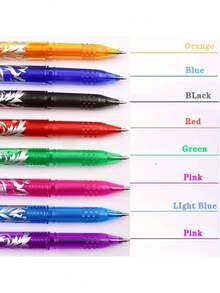 6/30 PCS Color Erasable Neutral Pen, Blue And White Series Thermal Erasable Pen, 0.5m Thermal Erasable Pen, First Day Of School - Multicolor - View 8