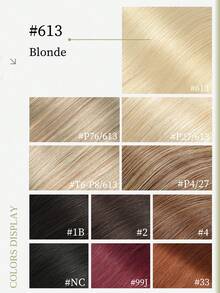 DNE HAIR 4Pcs Straight Clip In Human Hair Extensions 8 Clips Double Weft Invisible Design 613# Light Blond And Blonde Real Human Hair 12-18 Inch Long Lasting & Anti-Shedding Soft Thick Texture Suitable For Full Head Wear Daily Wear Holiday & Seasonal Matching - S613 - View 8