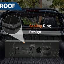 Black Steel Truck Bed Tool Box Heavy Duty Waterproof Metal Toolbox Organizer With Lock And Key, - Powder-coated Black Orange Peel Texture - 2025 Model - View 4