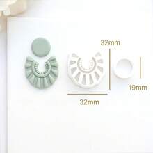 Polymer Clay Cutters & Embossing Tools Geometric Annular French Style Bohemian Art Deco Hollow Molds For Earrings Jewelry Making - White - View 9
