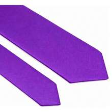 Set Of 3 Light Gray Ties For Groomsmen, Weddings, And Events - Red Violet - View 5