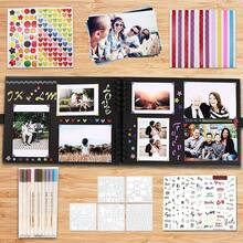 lbum de Fotos, lbumes de Recortes de Bricolaje 80 Pginas, Nuestro Libro de Aventuras, Scrapbook Memoria de Viaje, con Pegatinas y Bolgrafos, Regalo para Cumpleaos, Navidad, Pareja, Boda Aniversario - 80 páginas - Negro - Ver 5