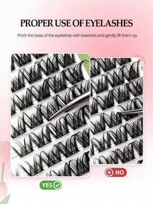 Asiteo 140pcs Individual Lashes,Fluffy Soft&Wispy Fake Lashes,Natural Long DIY Lashes,Great For Daily Makeup Extension,Suitable For Beginners,Parties,Dates - D - View 6