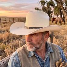 Men's Wide Brim Cowboy Style Hats - Beige - View 5