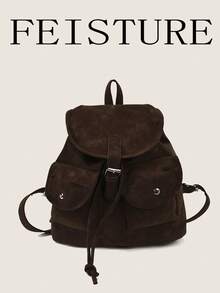 New Autumn/Winter Multi-Pocket Drawstring Backpack, Lightweight Student Backpack Suitable For Daily Outings, Dates, Commuting And School - Coffee - View 9