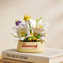 12pcs Micro Granule Flower Pot Building Block Set/Building Block Flower Pot, Eternal Spring/Suitable For Desktop Decoration, Display Collection/ Floral Art, Create Warm Home/A Wonderful Gift For Family, Friends, Couples/Made Of ABS Material - Multicolor - View 4