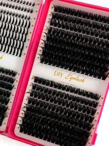 560 Peças Cílios Postiços em Tufos D-Curl Fofos, Tufos de Cílios D-Curl, Extensão de Cílios Naturais Mistos D-Curl 10-16mm, Cílios Longos Super Densos, Cílios Individuais Enrolados, Cílios Longos Finos, Cílios Longos com Efeito Cartoon, Adequado para Iniciantes e Uso Doméstico. - D - Visão 3