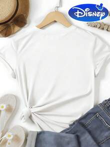 Coquette Bow Watercolor Zootopia T-Shirt Disney Vacation Round Neck Short Sleeve - 白色 - 查看 2