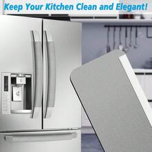 Miss.Silk Refrigerator Door Handle Covers, Set Of 5, Keep Your Kitchen Appliance Clean From Smudges, Drips, Food Stains, Oil, Handmade Decor Protector For Fridge, Ovens, Dishwashers (Grey) - ColorC - View 5