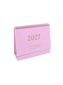 1PC Large 2027 Retro Desktop Calendar, Stylish Home Decoration,Compact Vertical Flip Design, Durable Metal Ring Binding, Clear Monthly Layout - Single Piece - View 14