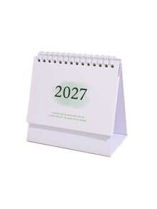 1 Pc Desk Calendar 2027 - Compact Vertical Flip Design, Durable Metal Ring Binding, Clear Monthly Layout - Simple And Fresh Calendar, Perfect For Home Office Or School Organization, Sophisticated Desk Calendar - Multicolor - View 26