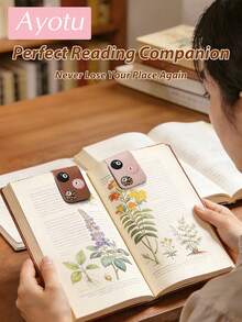 Ayotu Lucky Pool Shot Bookmark, Personalized Magnetic Bookmark,Dinosaur PU Leather,Stylish Design, Ideal For Reading, Journaling And DIY Crafts, Unique Stationery Decor For Book Lovers, Perfect For Middle School, High School, College And Art Students. - Multicolor - View 4