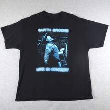 Garth Brooks1 Live In Concert Tour Black T Shirt Adult Music - Negro - Ver 1