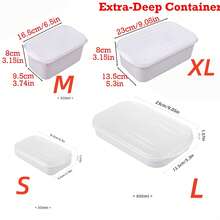 5pcs/1pc Portable Sandwich Box With Lid, Reusable Bread Container For School Lunch, Toast Storage Box For Picnic & Office, Stackable Food Organizer Case, Minimalist White Sandwich Holder , Minimalist Kitchen Storage Bin For Ramen, Dumpling & Bacon - View 5