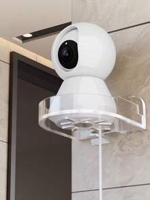 No-Drill Acrylic Wall Mount Bracket For Security Camera, Heavy-Duty Adhesive Shelf, Space-Saving Holder For Indoor Camera, Baby Monitor, Smart Home Devices - A - View 6