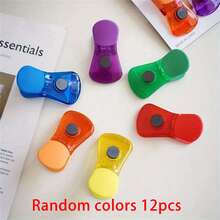 1/6/12 piezas Clips magnéticos para bolsas de patatas fritas, imanes de nevera a prueba de humedad, almacenamiento de alimentos, clips de sellado de aperitivos de cocina. - Multicolor - Ver 9