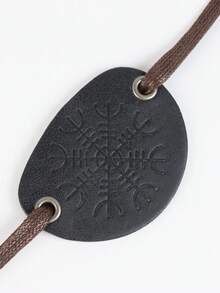 Pezza per occhio in stile vichingo nordico Odin in finta pelle fatta a mano per LARP e cosplay, pezza per occhio pirata rinascimentale medievale | Regolabile, adatta per costumi di cosplay di Ognissanti e feste a tema - A - Visualizzare 9