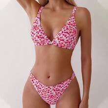 New Printed Bikini For Women 2026: Two-Piece Beach Bikini - 黑色 - 查看 2