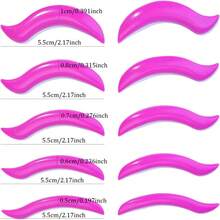 Lomansa 5 Pairs Eyelash Lift Pads, Eyelash Perming Shield Eyelash Perming Rod, For Eyelash Lifting And Perming, Reusable, Suitable For Home DIY, Only The Side In Contact With Skin Is Sticky - Multicolor - View 6