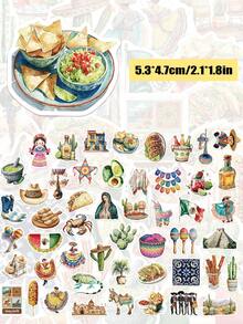 YWWBLD 50pcs Mexican Style Stickers, Suitable For Skateboard, Guitar, Luggage, Folder, Room Decor DIY Graffiti Stickers - Multicolor - View 3