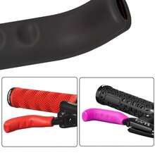 1 Pair Bicycle Brake Lever Covers, Thick Soft Silicone Material, Multi-Color Design, Anti-Slip Shock-Absorbing Wear-Resistant Protection, Comfortable Grip, Easy Installation, Compatible With Mountain Bikes, Road Bikes, BMX, Scooters And More, Used As Cycling Protective Accessories - Multicolor - View 8