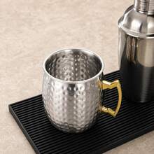 1 Pc 304 Stainless Steel Moscow Mule Mug 550ml, Hammered Gold/Silver/Rose Gold Cocktail Cup, Heavy Duty Metal Beer Mug For Bar, Kitchen, Outdoor Travel - Multicolor - View 11