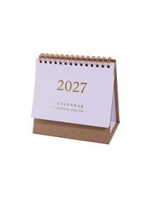 1pc Vertical Flip Cover 2027 Calendar, 10 Colors To Choose From Office Desk Decorations, For Daily Schedule Planning And Important Day Marking, Back-To-School School Supplies For Friends - Single Piece - View 16