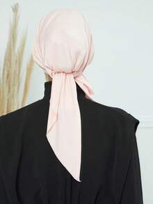 1件女款即穿式一體化素色經典百搭阿拉伯時尚休閒棒球希賈布頭巾帽，適合日常防曬、遮陽、涼感與防紫外線 - 淺粉色 - 查看 10