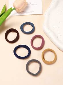 20pcs Seamless Hair Bands, Damage-Free Elastic Ponytail Holders, Suitable For Thick Curly Hair, Non-Slip Soft Headbands, Perfect For Women/Girls Daily Use, Sports, Fitness, Travel, Ideal Birthday, Mother's Day, Easter Gift Choice - Multi-Color Mix/Casual Versatile Morandi Color Hair Bands Scrunchie Hair Ties Elastic Rubber Band - Multicolor - View 7