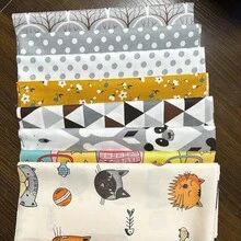 8pcs 25*25/50*50cm Cartoon Animal Print Fabric DIY Patchwork DIY Sewing Material Fabric Suitable For Handmade Patchwork Sewing Projects And Craft Making, Fabric, Sewing Supplies - Variant - View 7