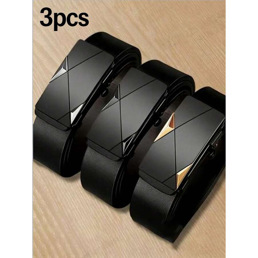 Men's Formal Style Belt, Automatic Buckle Belt, Versatile, Suitable For Daily Life And Formal Occasions For Husbands, Men, And Family Members. - Multicolor - View 1