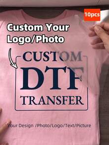 1/5/8/10件客製化DTF熱轉印膜，可個性化照片、文字與Logo印製的熨燙貼紙，DIY T恤裝飾、居家裝飾，適合新郎、新娘、父親、母親、婚禮、開學季、聖誕節、萬聖節裝飾，美感風格 - 多色1 - 查看 27