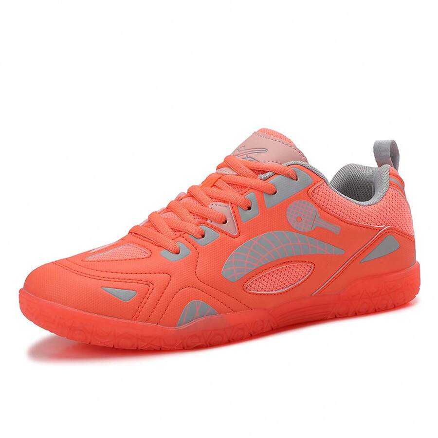 2026 New Men's Badminton Shoes, Breathable, Non-Slip Training Shoes, Shock-Absorbing, Ultra-Light Sports Shoes Students, Jinjiang - TT580 Orange Pink - View 1