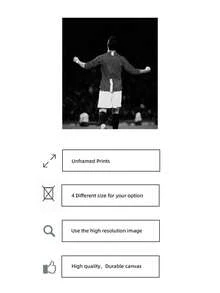 1pc Frameless Handsome Football Star Black White Chic Athlete Wall Art Poster Print For Bedroom Living Room Dorm Party Gift, Room Decor, Prints For Wall - Athlete - View 7