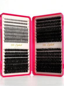 560 Peças Cílios Postiços em Tufos D-Curl Fofos, Tufos de Cílios D-Curl, Extensão de Cílios Naturais Mistos D-Curl 10-16mm, Cílios Longos Super Densos, Cílios Individuais Enrolados, Cílios Longos Finos, Cílios Longos com Efeito Cartoon, Adequado para Iniciantes e Uso Doméstico. - D - Visão 4