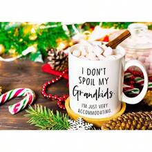 Taza de caf con texto en ingls inchI Don'' Spoil My Grandkids Madre Day Gag regalo abuelo de hija, hija, hijo, nieto, nietos, nietos, nietos, regalo de cumpleaos para abuelos Mimi Nana Gigi - blanco - Ver 5