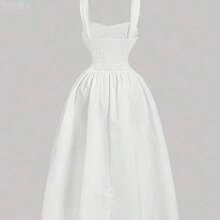 xuehuamaoyi02  MOD Vestido largo de estilo vintage de palacio con vuelo para tallas grandes, vestido de graduación, vestido de corsé - Amarillo - Ver 4