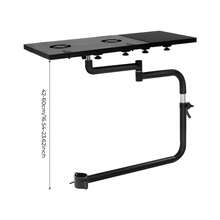 YUNRUX Adjustable Keyboard Stand For Desks With Cooling Fans And USB Power Supply, Height 42-60 Cm, Robust ABS And Stainless Steel Construction, Ideal For Offices - 黑色 - 查看 2