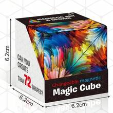 New Magic Cube: Geometric Variable Magnetic 3D Flip Puzzle Cube, Stress Relief And Relaxation - Mây lành - Xem 2