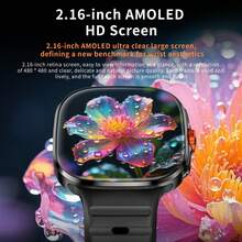 LOKMAT APPLLP 6 MAX 智能手表，支持 4G/5G 网络和 WiFi，配备 2.16 英寸 AMOLED 宽屏（480*480 分辨率），可伸缩高清摄像头，支持 SIM 卡。这是一款多功能智能手表，支持应用下载。 - 查看 4