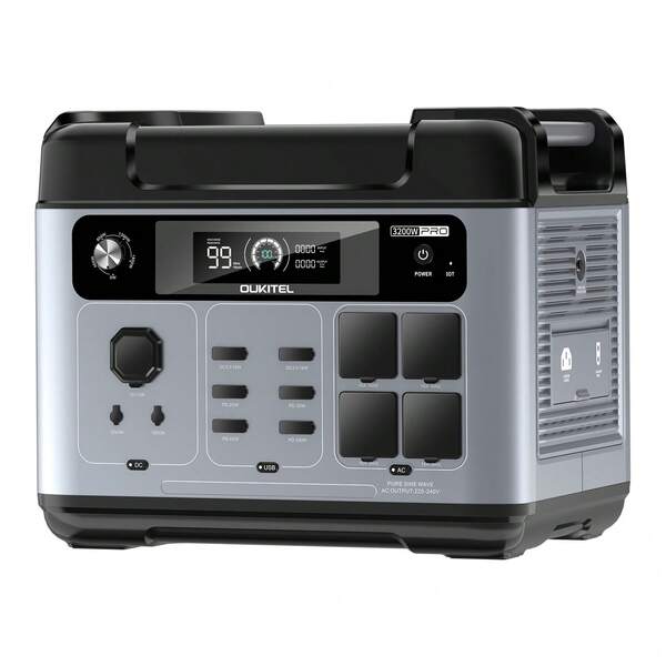 OUKITEL P2001E PRO 2048-Wh-LiFePO4-Powerstation, Solargenerator, 3200-W-Notstromaggregat, 1800-W-Superschnellladefunktion