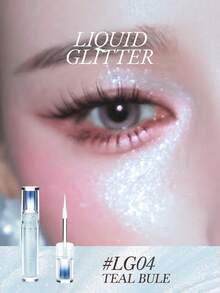 Eunarz 全息閃粉液體眼影，附超細刷頭，打造閃耀眼妝 - #LG04 TEAL BLUE - 查看 11