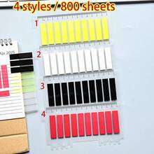 4 Colores 1 Paquete Total 800 Hojas unicolor Transparente Negro, Blanco, Amarillo, Rojo Etiquetas de Índice Pegatinas de Etiqueta Escribibles Notas Adhesivas de Memorando Pegatinas de Etiqueta Indicadora de Oficina Adhesivo Fuerte Reutilizable - Multicolor - Ver 10