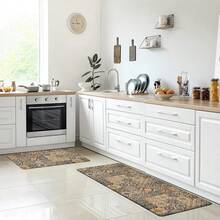 1pc Bohemian Style Linen Rubber Material Kitchen Rug, Bathroom Mat, Door Mat And 2D Printed Rectangular Rug, Suitable For Living Room, Bedroom, Hallway, Bathroom And Laundry Room, Ideal For Indoor And Outdoor Home Decor - Multicolor - View 11