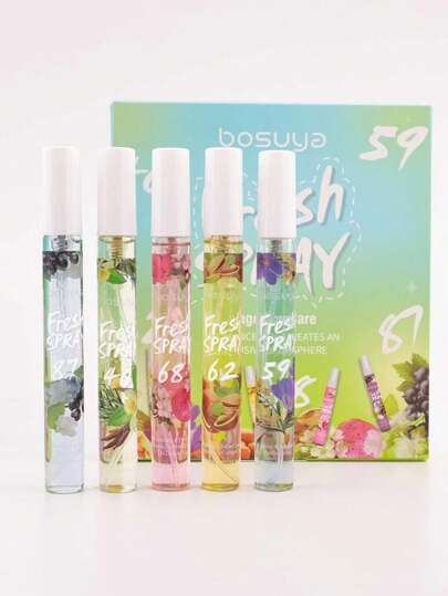 Set Of1/ 5PCS Brazilian Fragrance Spray Mist, Limit Edition Portable Multi-Layered Heightened State Of Bliss Spray With Long Lasting Natural Fresh Charming Essentials, Releasing Elegant Janeiro Vanilla Coconut Floral Fruity Citrus Wood Aquatic Ocean Sea Scent Aromatherapy Mist Air Freshener For Indoor, Suitable For Beach Time, Birthday, Mother's Day