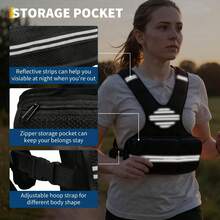 Adjustable Weight Vest For Men & Women – Neoprene Workout Vest For Running, Walking, Gym Training – Reflective Strips & Pockets For Phone/Keys - 1.8-9 Kg - View 4