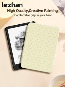 1個淡黃粉色圓點圖案保護殼，適用於 Kindle 2024、Ko-Bo、Kindle NK 11/Kindle Youth Edition/Kindle Paperwhite 5、10.2 吋第10代/ 11(A16)2025(11吋)、Galaxy Tab A8 10.5 吋 2022，具備自動喚醒/睡眠功能，輕巧方便，完美貼合保護您的閱讀設備 - 彩色 - 查看 5