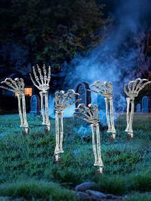 2/1pc Halloween Ground Stake Skeleton Bone, Halloween Decoration, Realistic Hand Bone Skeleton, Halloween Yard Ground Stake, Ghost Hand Bone Halloween Costume Prop, Realistic Skeleton Arm Decoration Stake, Halloween Lawn Stake, Garden Ground-Breaking Halloween Skeleton Decoration, Suitable For Haunted House, Halloween Party, Yard, Doorway And Other Outdoor Decorations - Skeleton - View 9