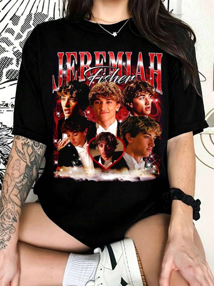 Jeremiah Fisher Wedding Shirt, TSITP Fan T-Shirt, Retro Bootleg T-Shirt, Team Jeremiah Aesthetic Shirt, Movie T-Shirt, Vintage Bootleg T-Shirt - Black - View 1