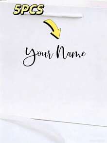 1/3/5pcs Custom Name Decal Stickers, Personalized Name Labels, Waterproof Removable Stickers, Great For Wedding Decorations, Bachelorette Party Favors, Graduation Gifts, Bridal Shower, Birthday, Bridesmaid Gift Bags, Gift Boxes, Customizable Decals. - Multicolor - View 11